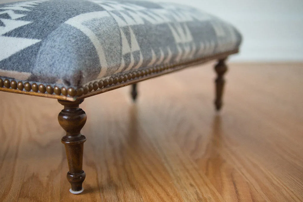 Gray Pendleton Ottoman