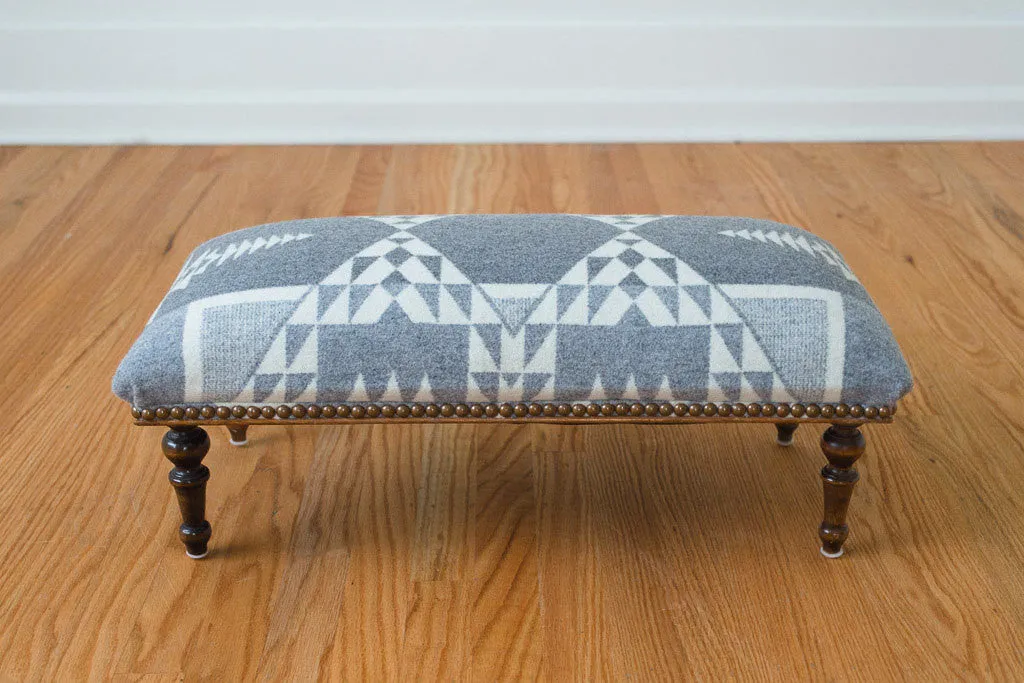 Gray Pendleton Ottoman