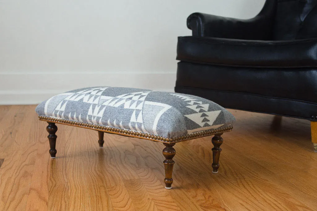 Gray Pendleton Ottoman