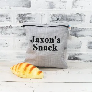 Gray Personalized Reusable Food Bag