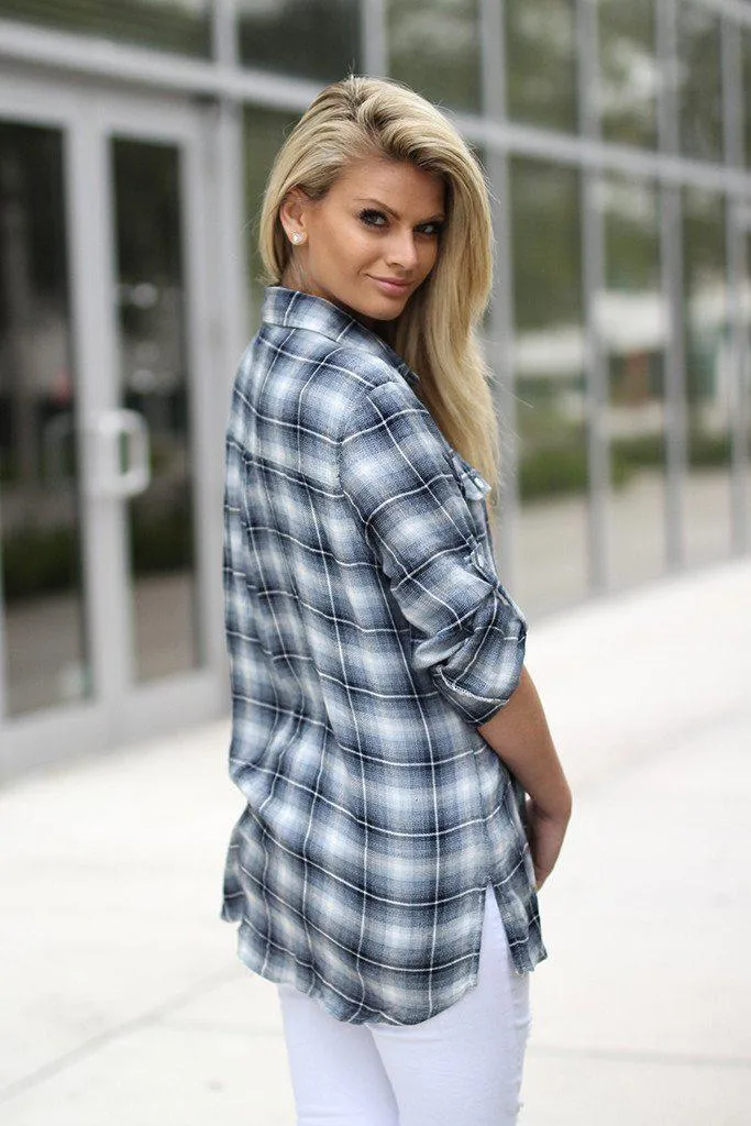 Gray Plaid Shirt