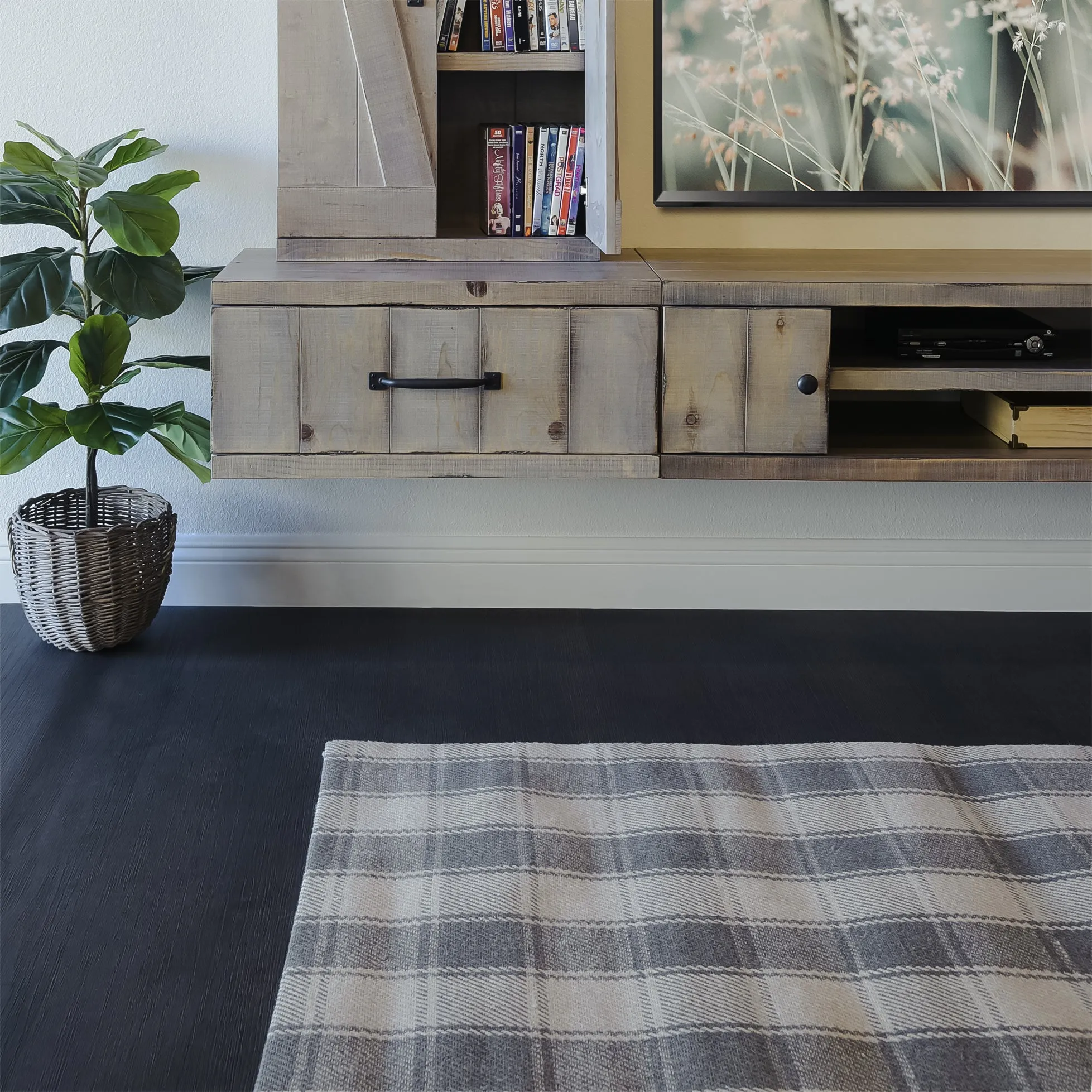 Gray Plaid Tartan Wool Rug - Erin Gates - Marlborough