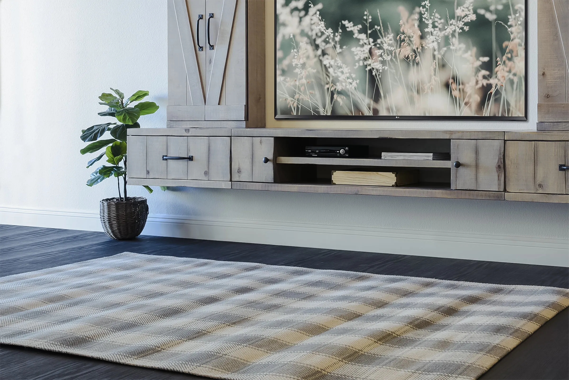 Gray Plaid Tartan Wool Rug - Erin Gates - Marlborough