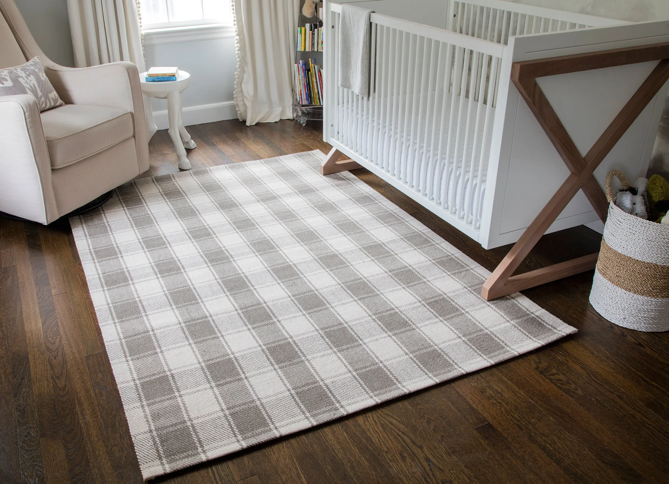 Gray Plaid Tartan Wool Rug - Erin Gates - Marlborough