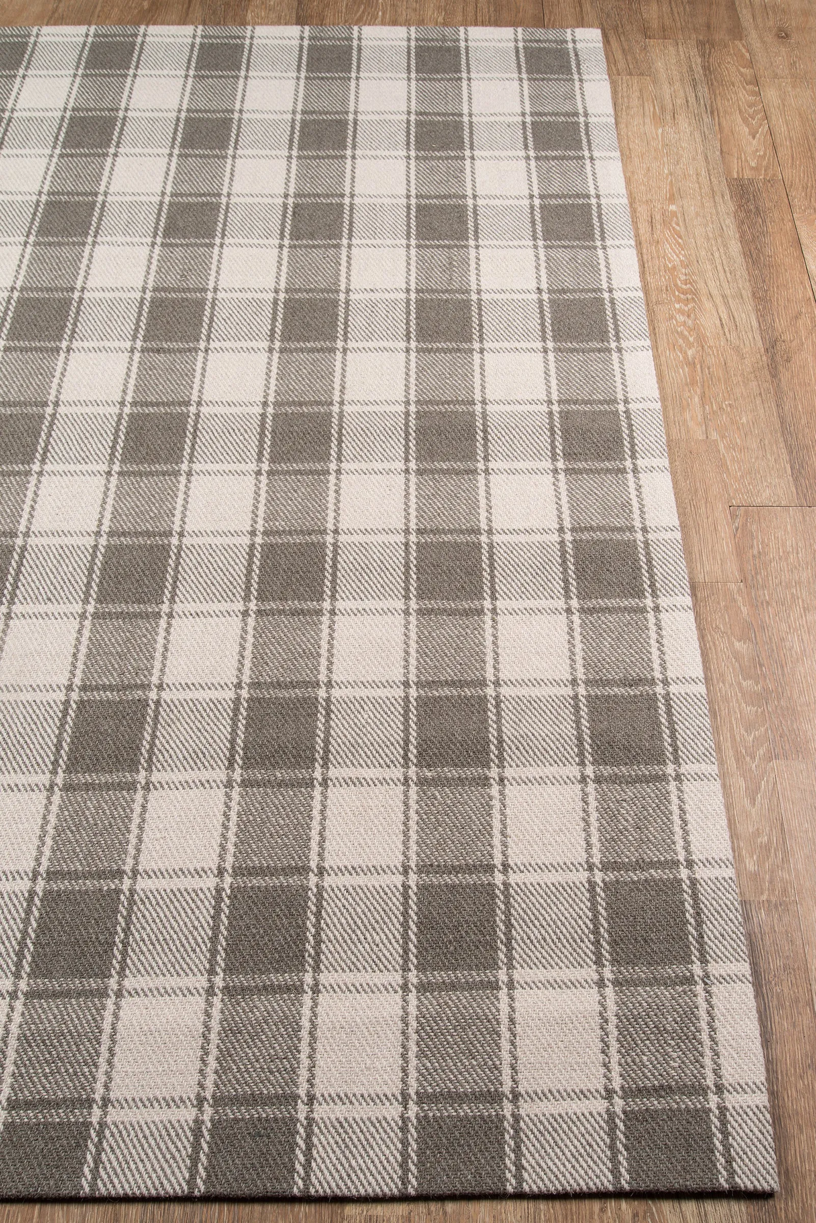 Gray Plaid Tartan Wool Rug - Erin Gates - Marlborough