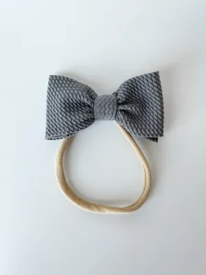 gray "chandler" mini bow on nylon