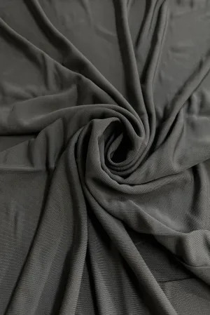 Gray Rayon Matte Jersey