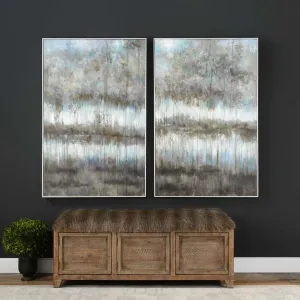 Gray Reflections Landscape Art Set of 2