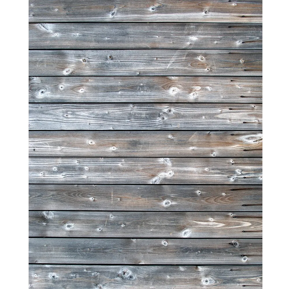 Gray Stained Wood Printed Backdrop