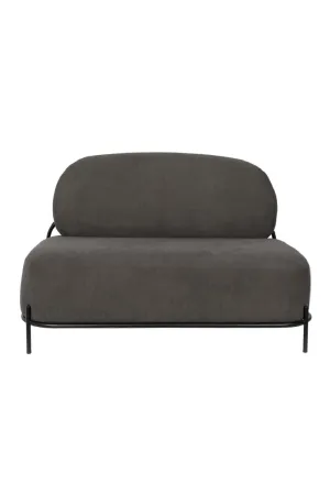 Gray Upholstered Loveseat | DF Polly