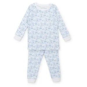 Grayson Pajama Set- School Days Blue