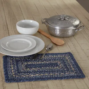 Great Falls Blue Braided Rectangle Placemat 10x15" Default