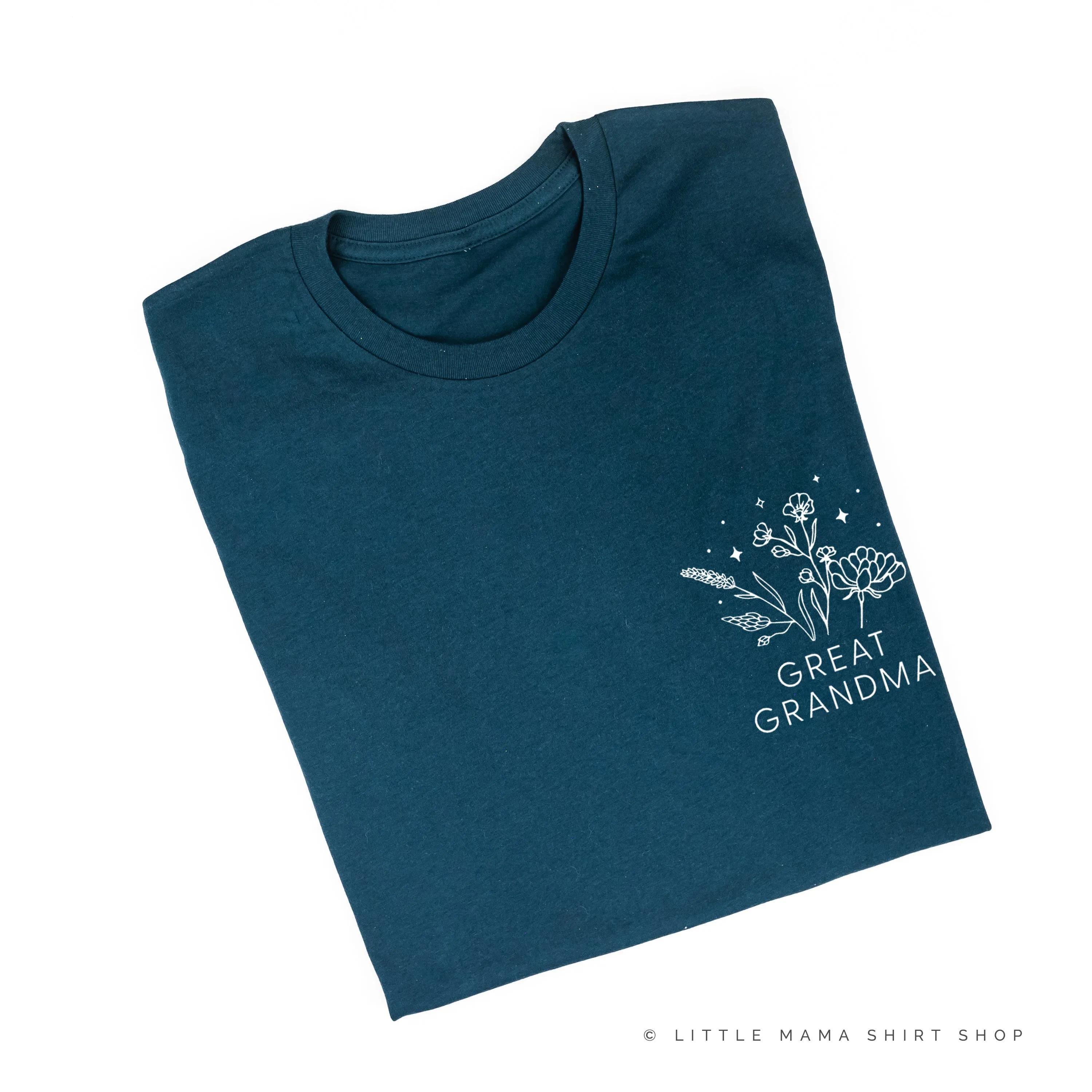 GREAT GRANDMA - Bouquet - Pocket Size ﻿- Unisex Tee