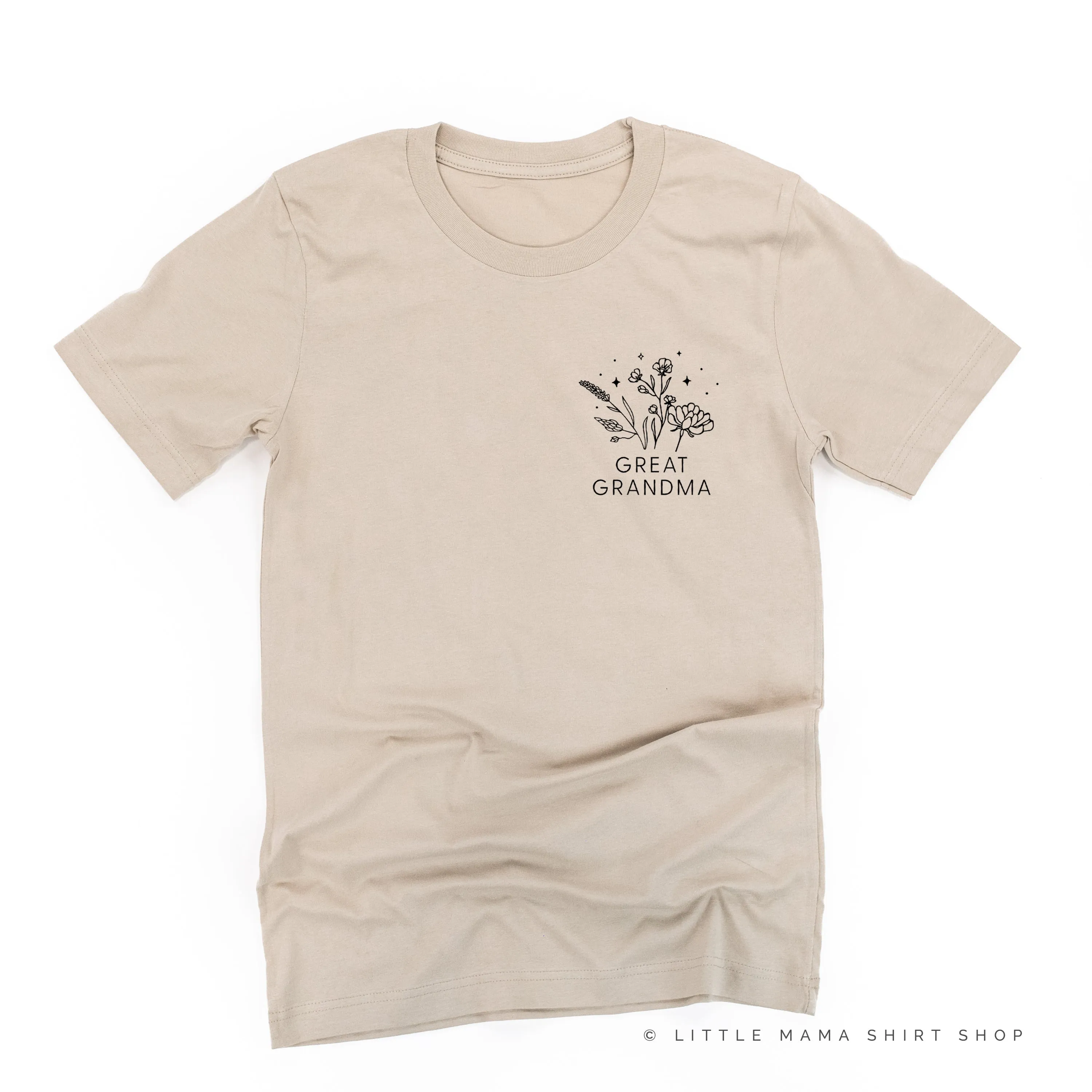 GREAT GRANDMA - Bouquet - Pocket Size ﻿- Unisex Tee