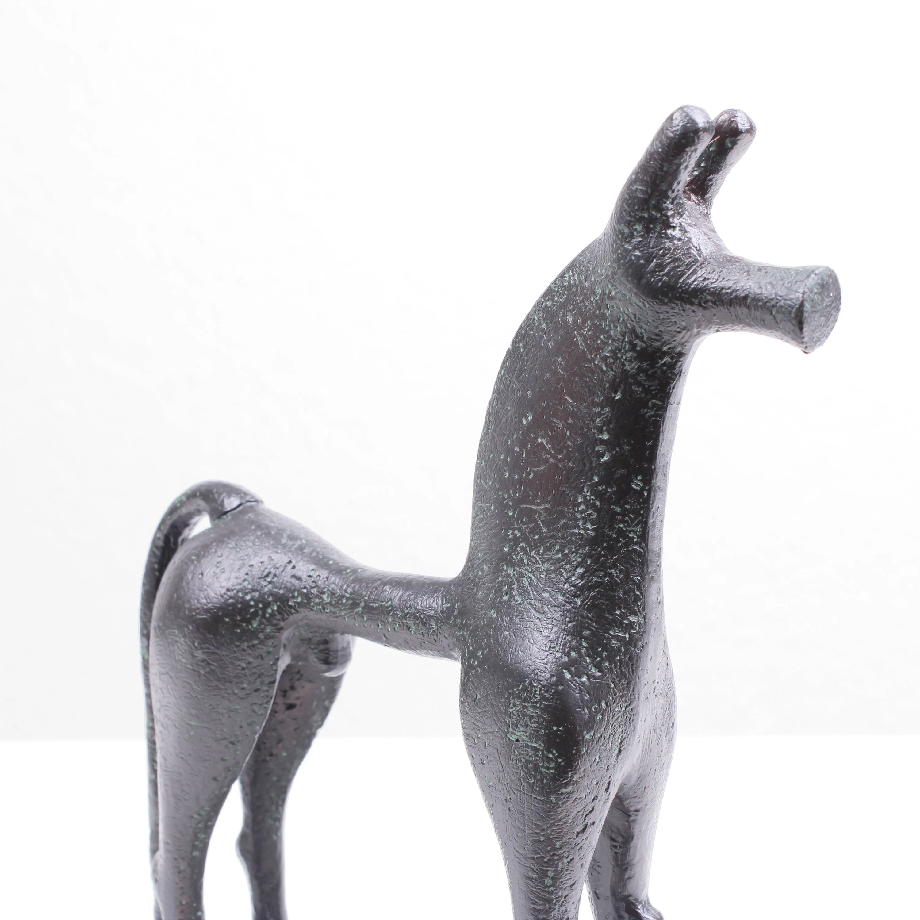 Greek Horse Statue (Cold Cast Bronze Sculpture)