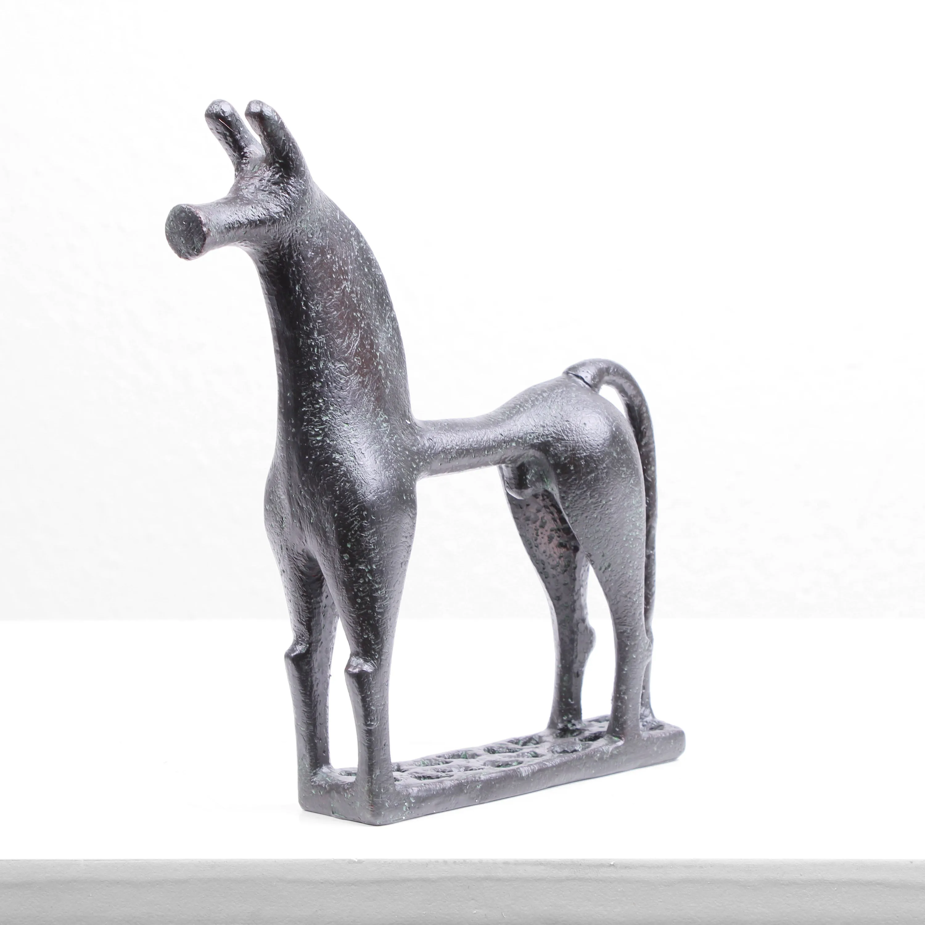 Greek Horse Statue (Cold Cast Bronze Sculpture)