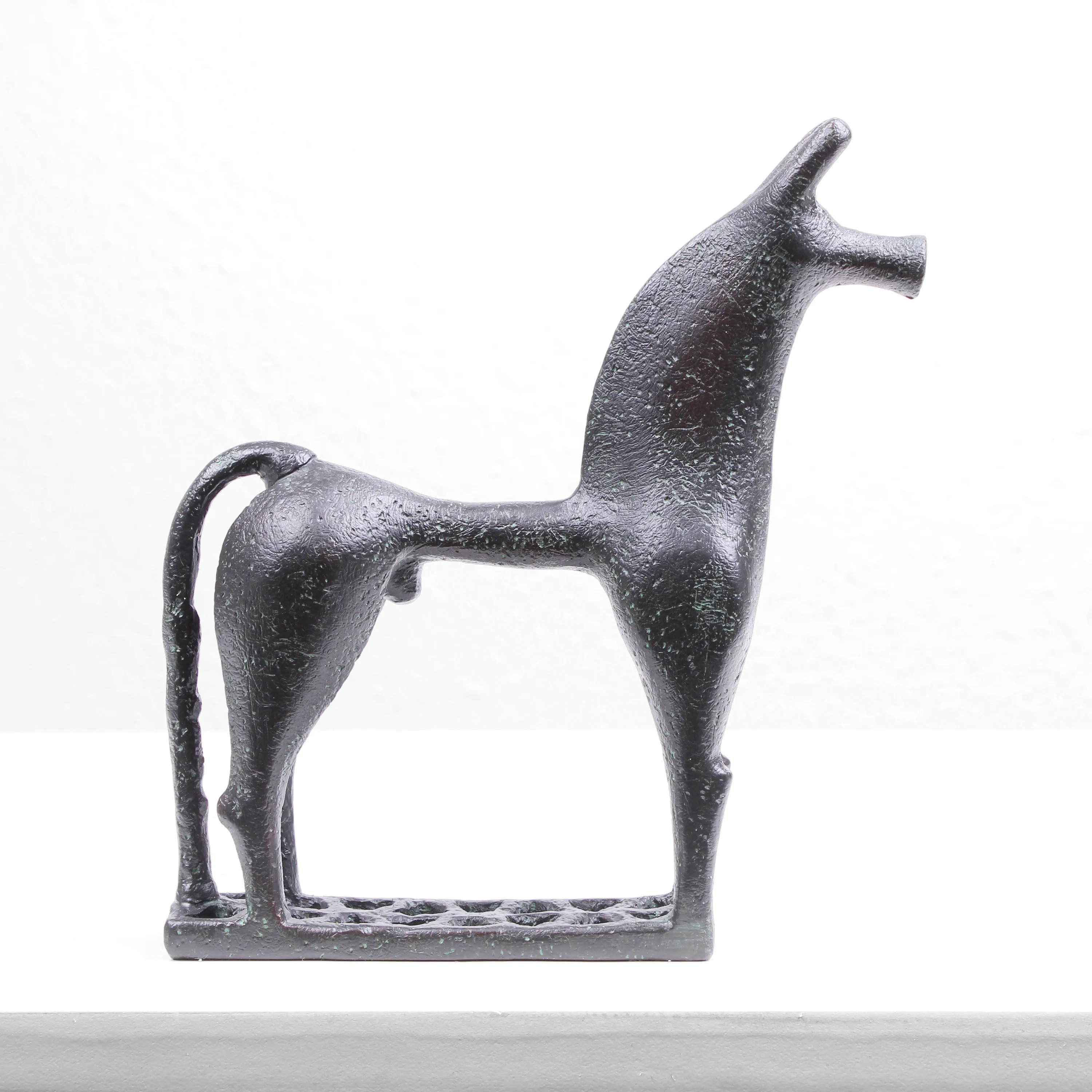 Greek Horse Statue (Cold Cast Bronze Sculpture)