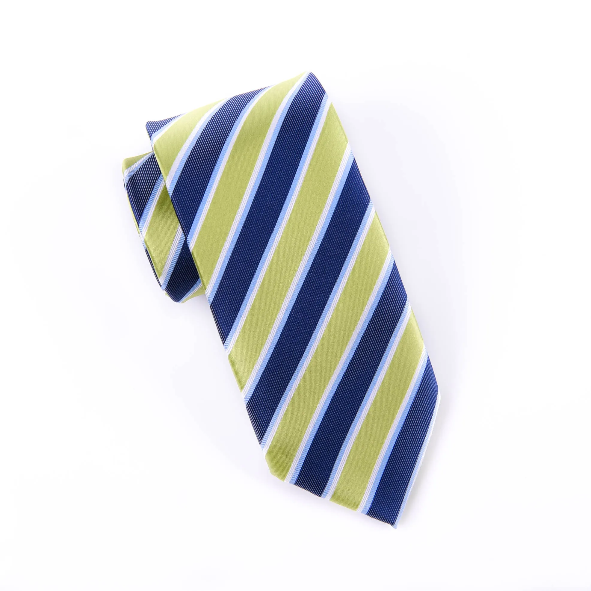 Green & Navy Boss Formal Business Striped 3 Inch Tie Mens Professional Fashion