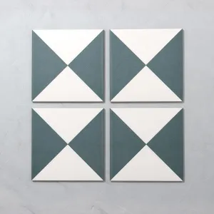 Green & White Porcelain Tile