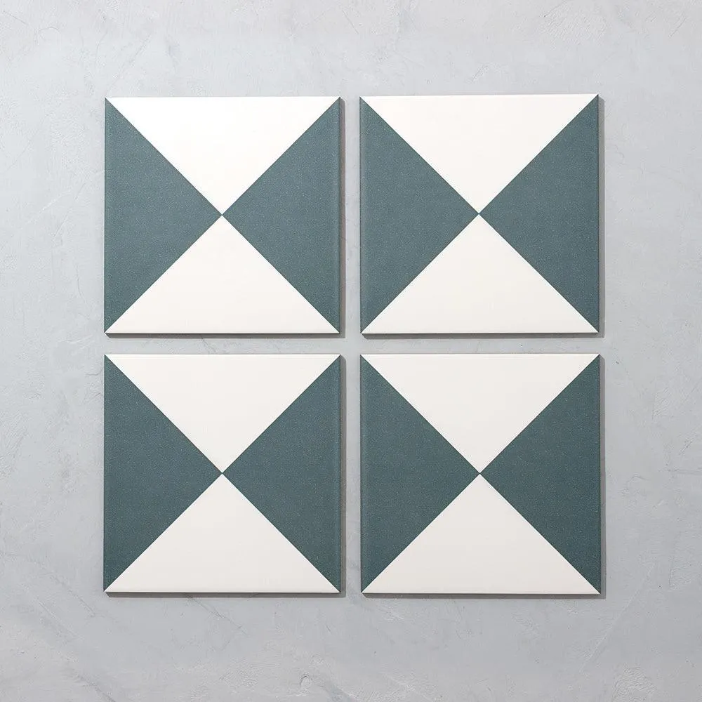 Green & White Porcelain Tile