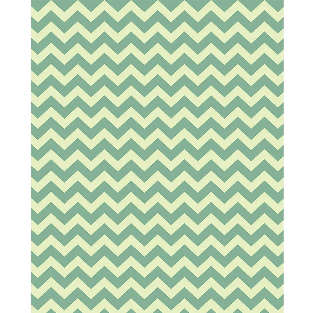 Green & Yellow Chevron Printed Backdrop