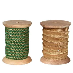 Green and Gold Braid - 10 Metre Spool