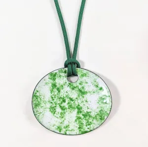 Green and White speckled Necklace