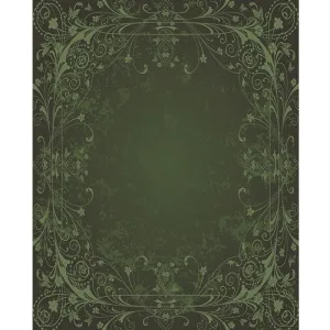 Green Antique Vine Printed Backdrop