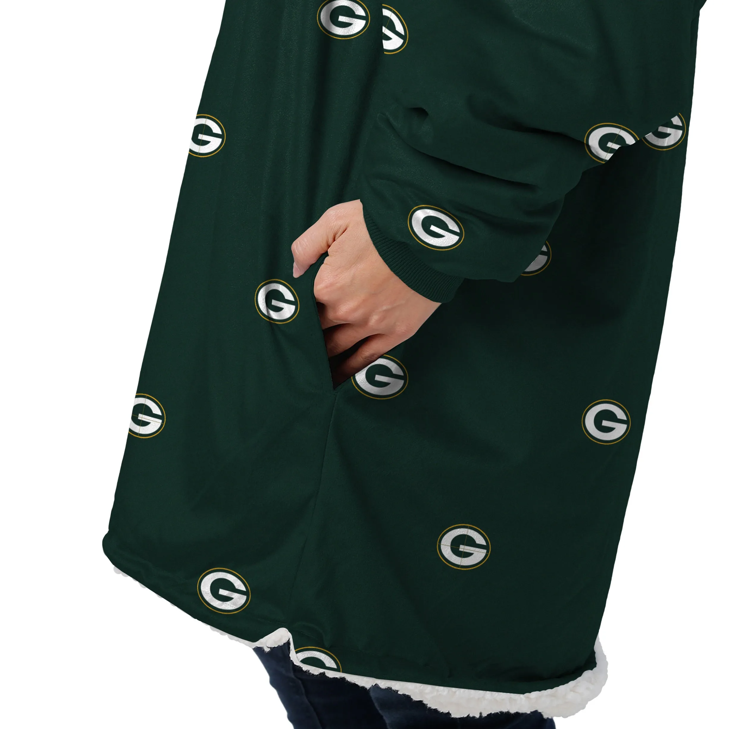 Green Bay Packers Reversible Colorblock Hoodeez