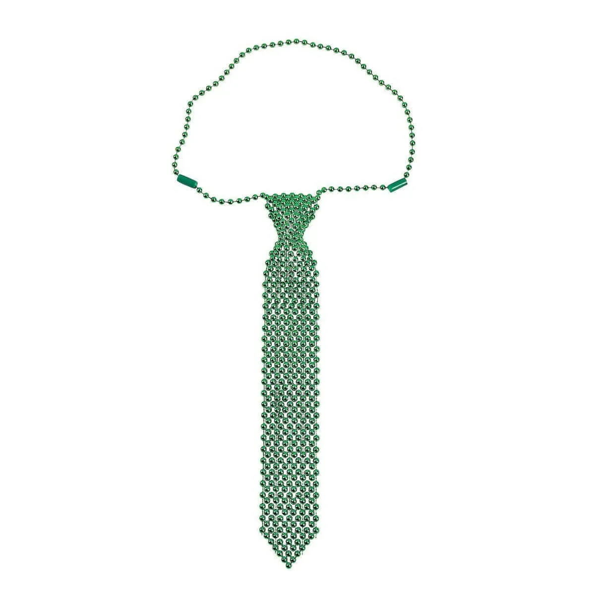 Green Beaded Tie Necklace