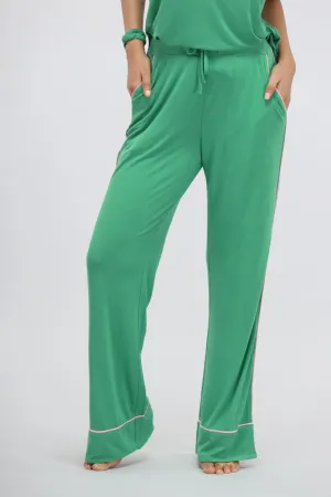 Green Bee Modal Piping Lounge Pant