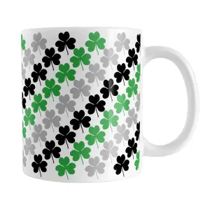 Green Black and Gray Clovers Mug