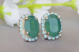 GREEN BLUE EARRINGS