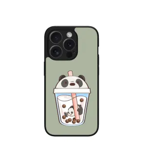 Green Bubble Tea Custom Glossy Metal Bumper Case