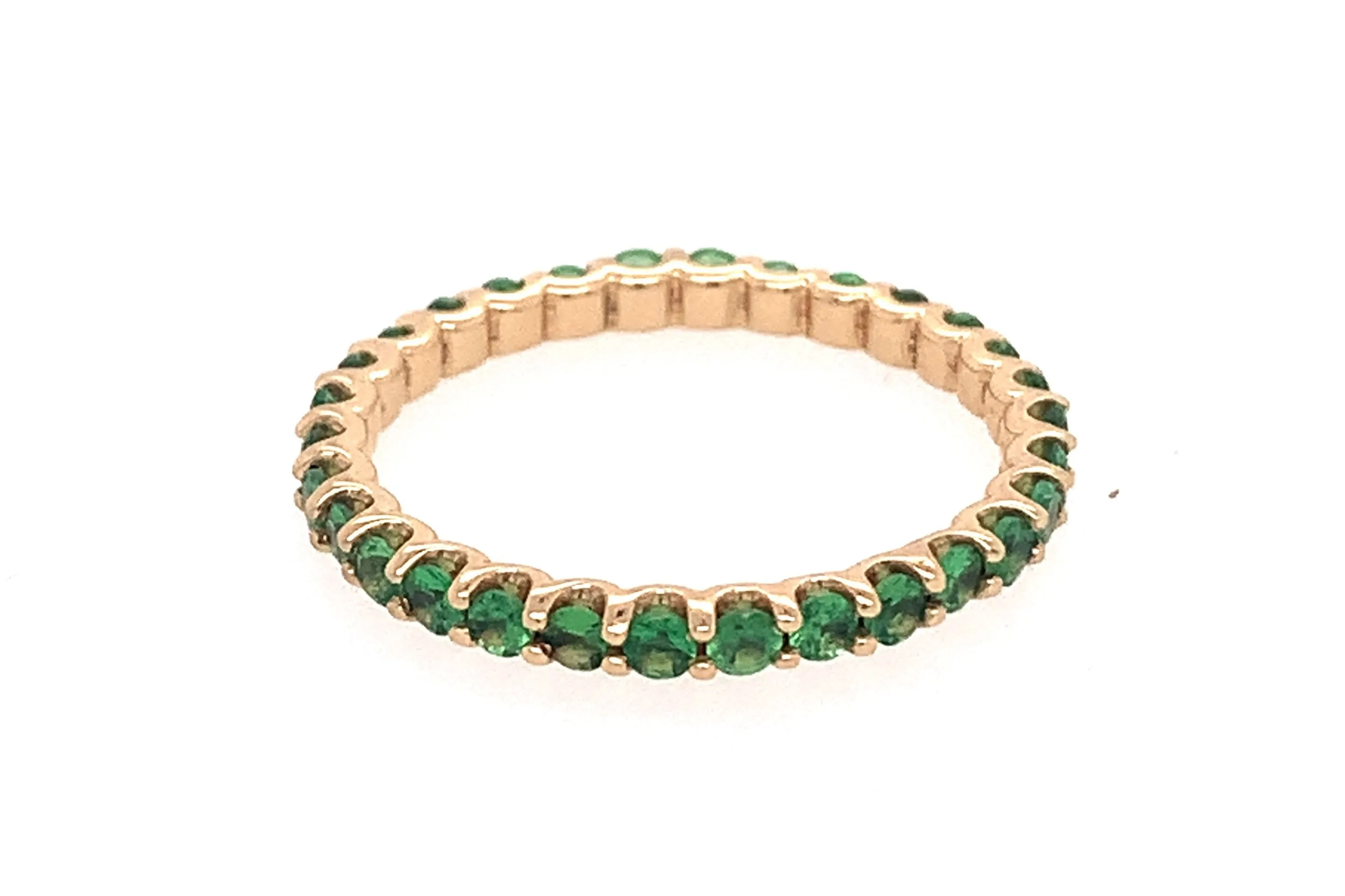 Green Chrome Diopside Stacking Ring