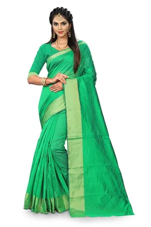 Green Colour Art Silk Printed  Saree