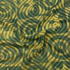 Green Dabu Print Pure Cotton Fabric