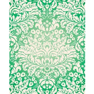 Green Damask Printed Backdrop