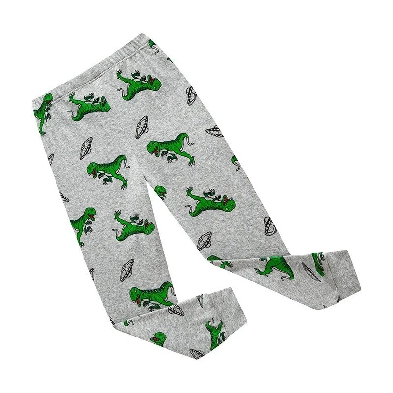 Green Dinosaur Print Pajama Set for Toddler/Kid Boy