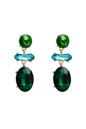 Green Droplet Earrings