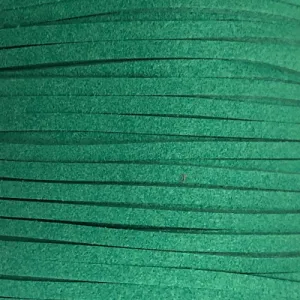 Green Faux Suede Leather Cord per metre