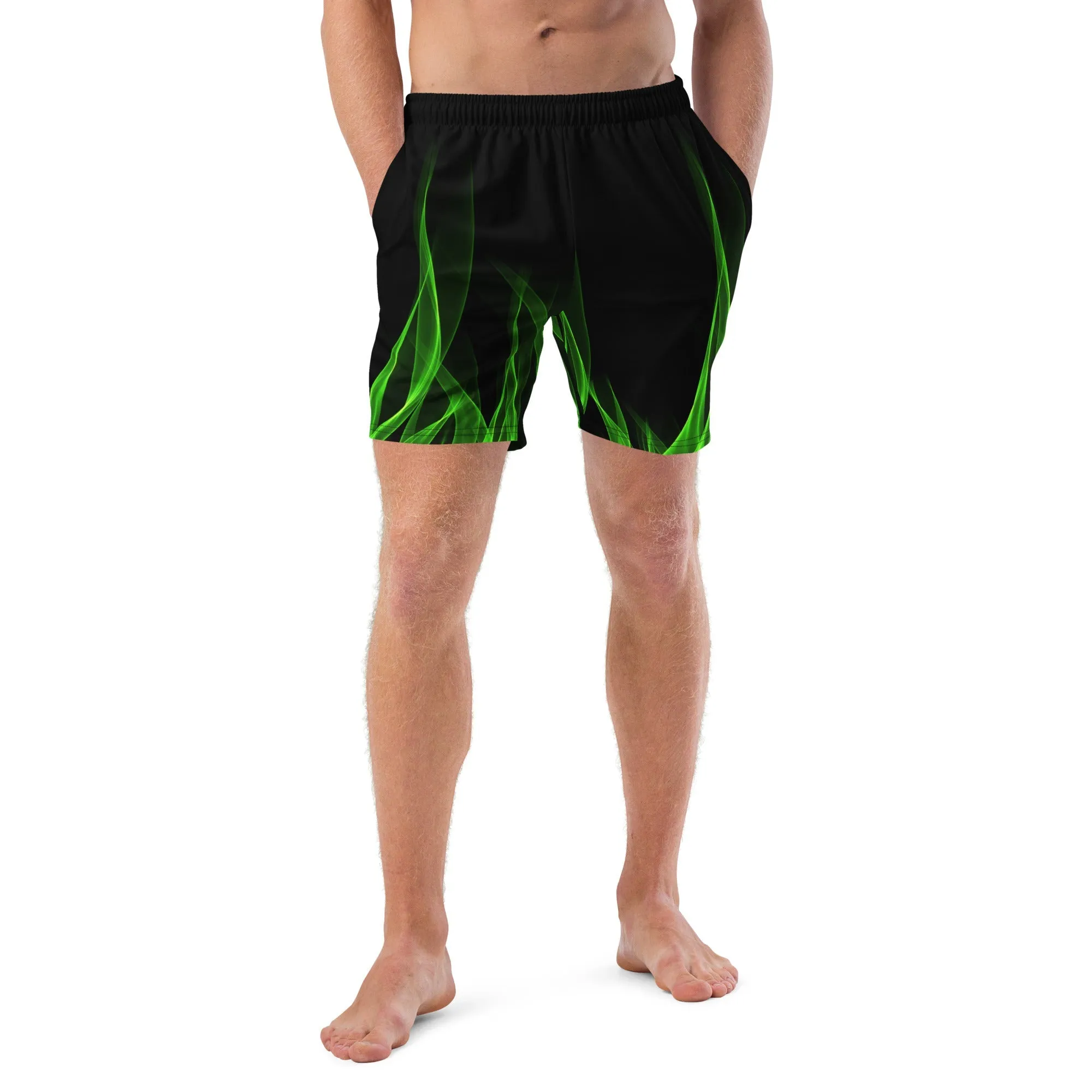 Green Flame Men's swim trunks