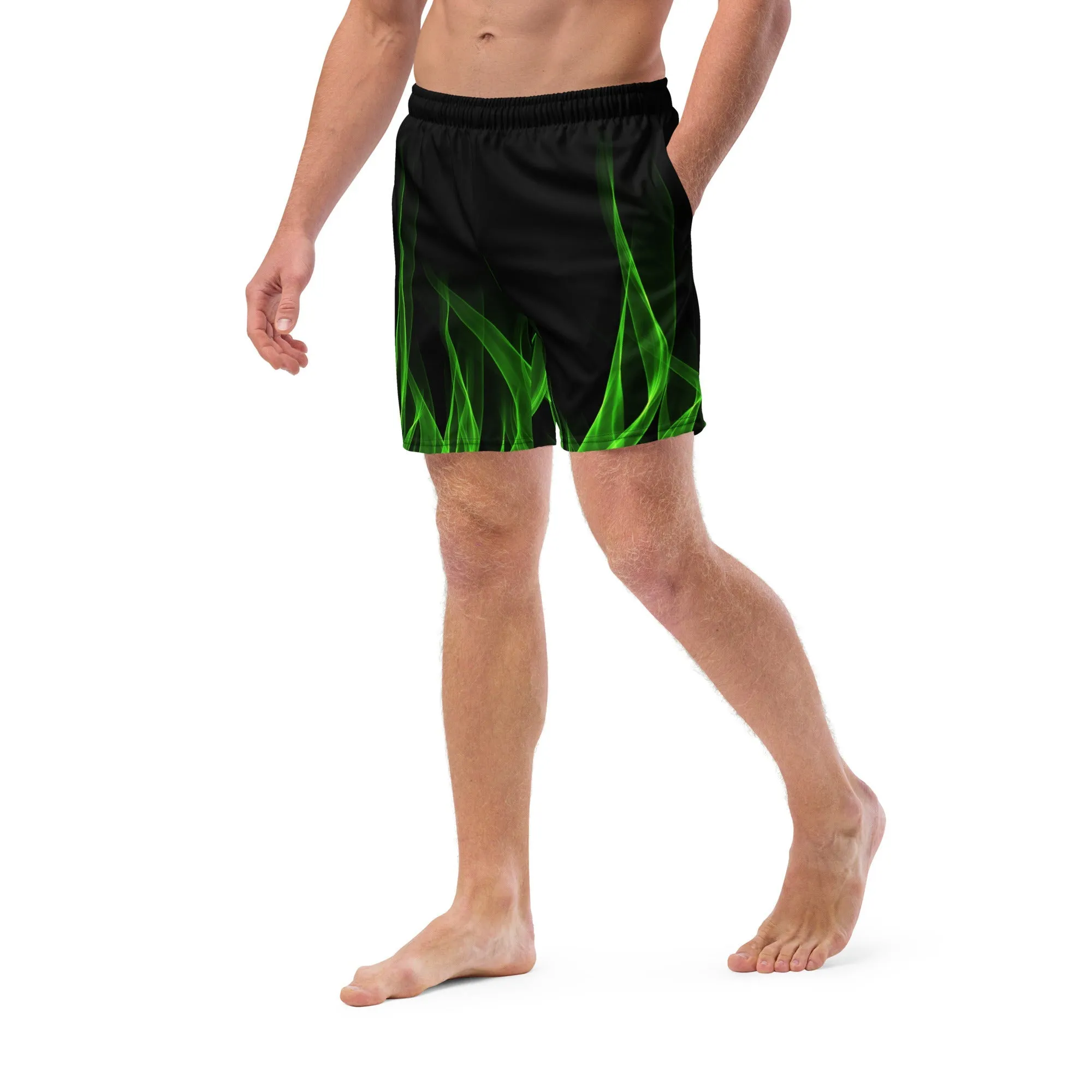 Green Flame Men's swim trunks