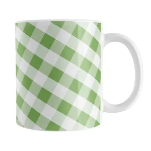 Green Gingham Mug