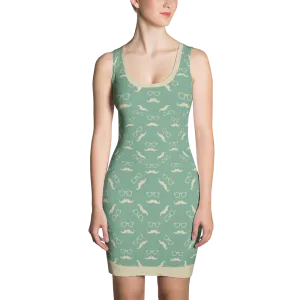 Green Hipster Print Bodycon Dress