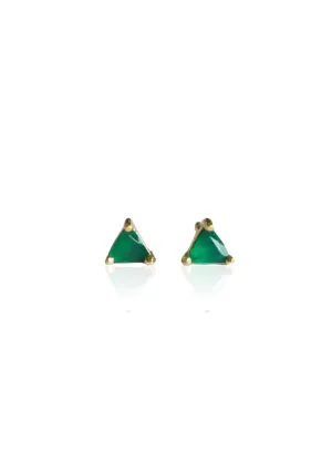 Green Onyx Mini Energy Gem Earrings