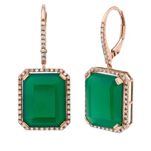 GREEN ONYX PORTRAIT EARRINGS