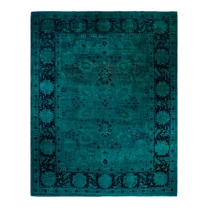 Green Overdyed Wool Rug - 11'10" x 15'3"