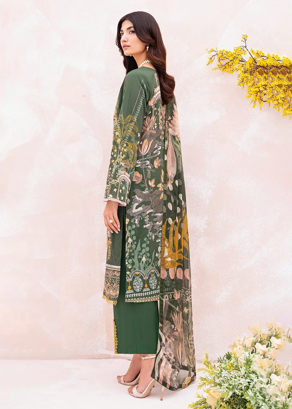 Green Pakistani Salwar Suit - Ramsha Mashaal Collection Vol 7 - #L-702