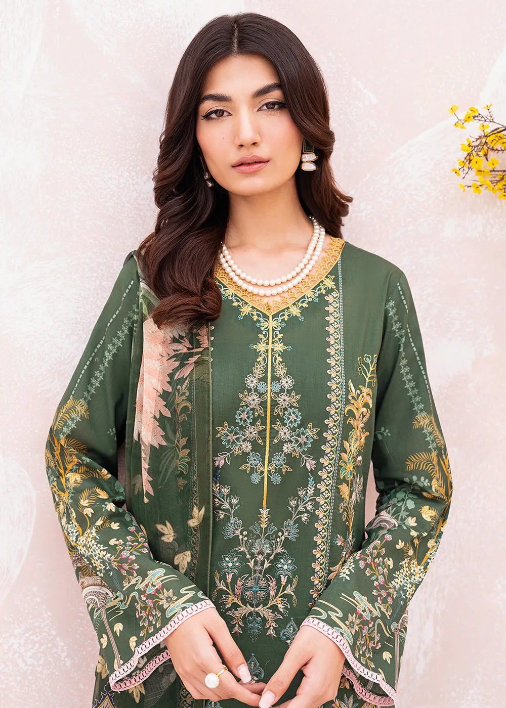 Green Pakistani Salwar Suit - Ramsha Mashaal Collection Vol 7 - #L-702